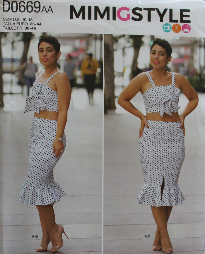 Simplicity D0669, Misses Top & Skirt, Uncut Sewing Pattern