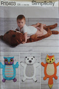 Simplicity R10403, Baby Animal Mats, Crafts, Uncut Sewing Pattern