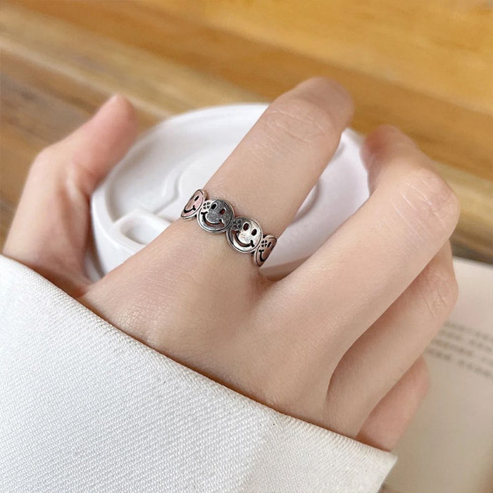 SMILEY FACE RING (ADJUSTABLE) - Alonna's Legging Land