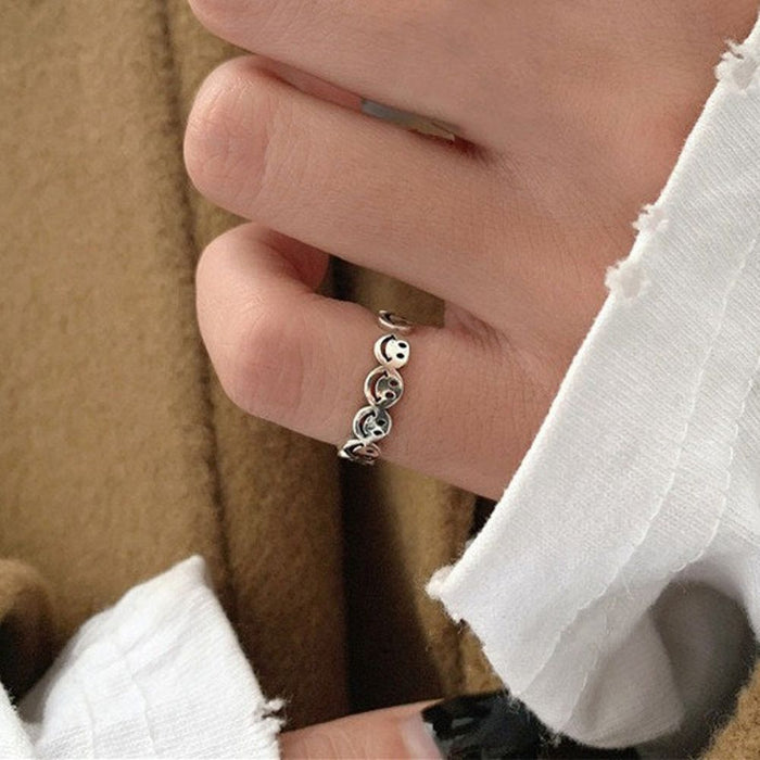 SMILEY FACE RING (ADJUSTABLE) - Alonna's Legging Land