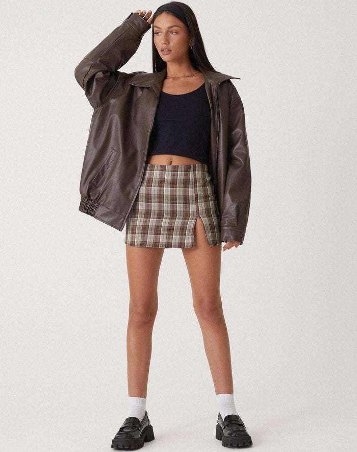 Sophia | Oversized PU Leather Jacket for Women – Fashionable Look, High-Quality Faux Leather