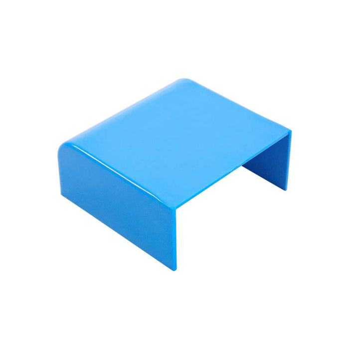 Square PVC end cap - 80/80 blue - Milcotec