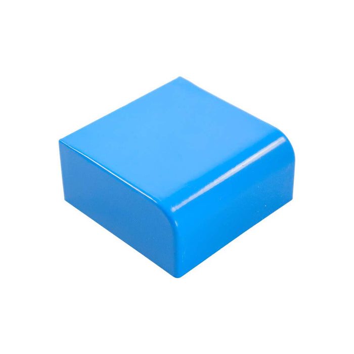 Square PVC end cap - 80/80 blue - Milcotec