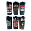 Stainless Steel 20oz Insulated Printed Tumblers - 6 Pieces Per Retail Ready Display 25836 WHOLESALE