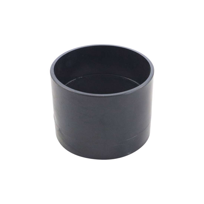 Stainless Steel Union Rubber Sleeve - 4'' - Black - Milcotec