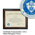 State University of New York at Fredonia Certificate with Frame