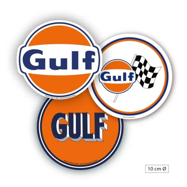 Sticker PACK 3x Gulf Logo 10 cm | Gulf