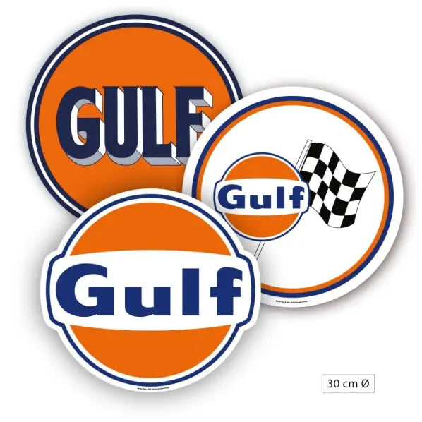 Sticker PACK 3x Gulf Logo 30 cm | Gulf