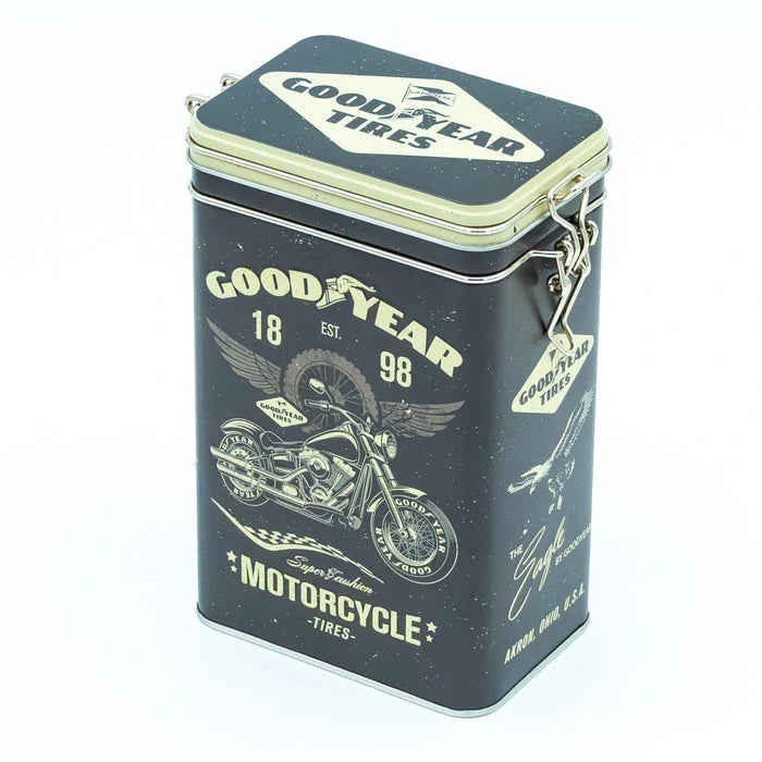 Tinnen beugelblik Goodyear Motorcycle | Nostalgic-Art
