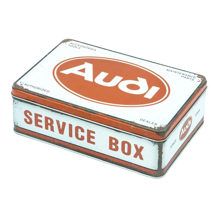 Tinnen blik Audi service box plat | Nostalgic-Art