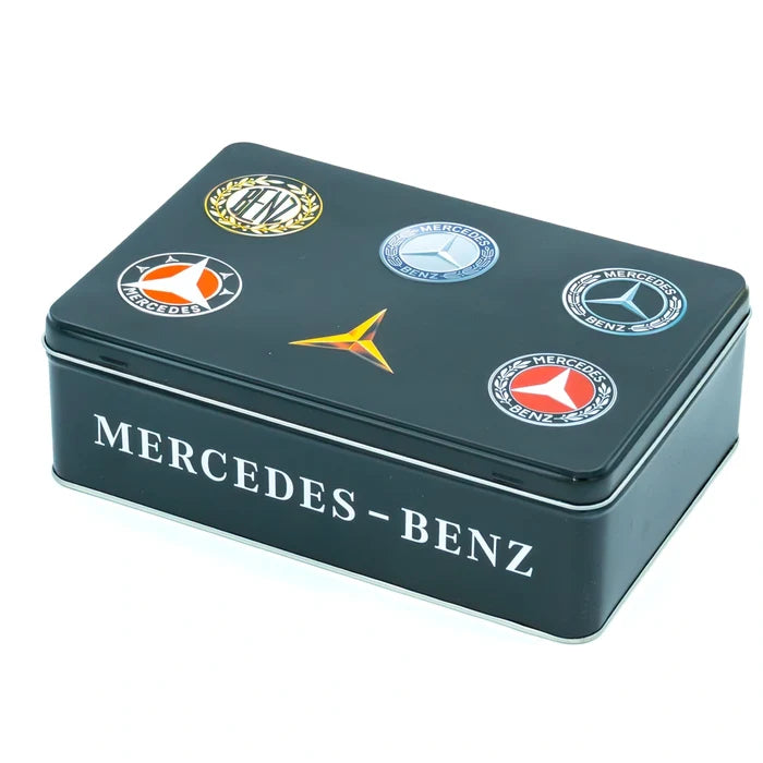Tinnen blik Mercedes-Benz evolution logo plat | Nostalgic-Art