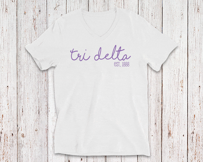 Tri Delta Script Tee