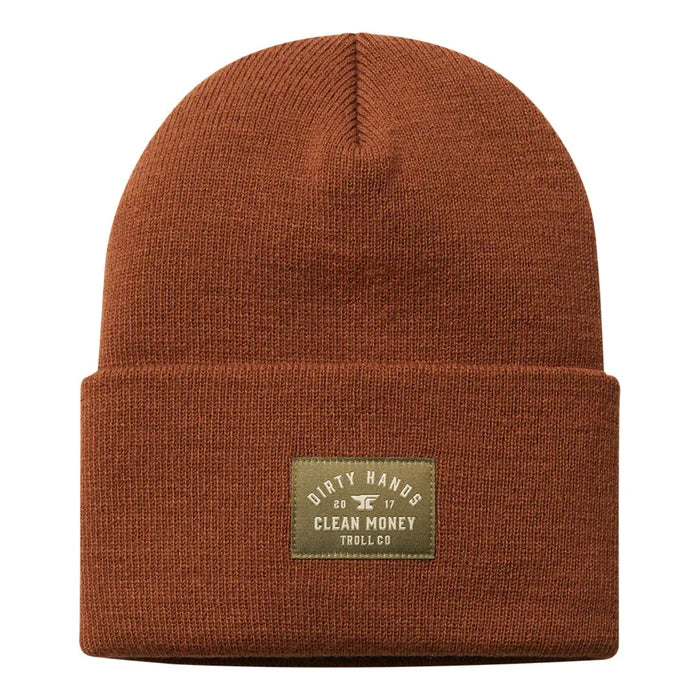 Troll Co. DHCM Woven Label Beanie Hats & Caps Troll Co. Brown OS