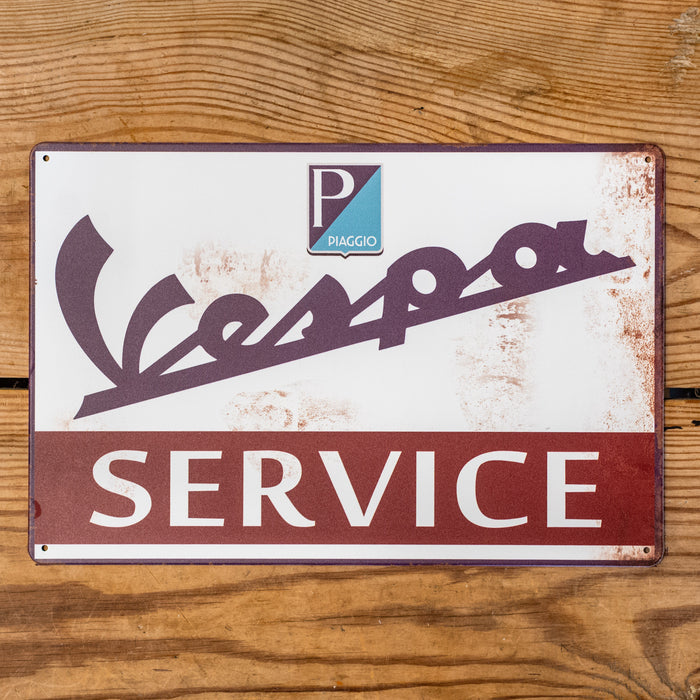 Vespa Service Metal Sign