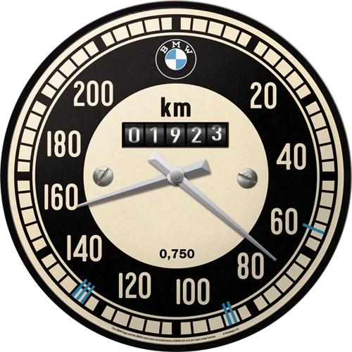 Wandklok BMW snelheidsmeter | Nostalgic-Art