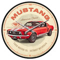 Wandklok Ford Mustang GT 1967 | Nostalgic-Art