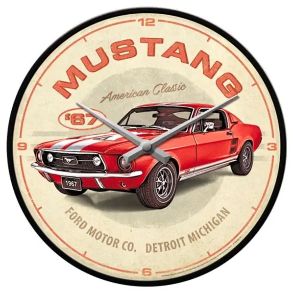 Wandklok Ford Mustang GT 1967 | Nostalgic-Art
