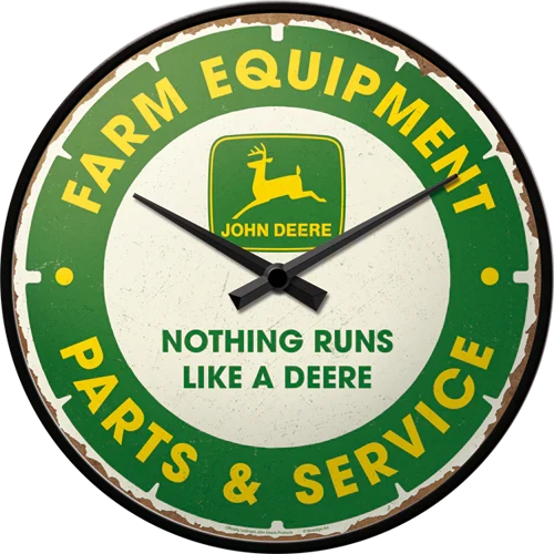 Wandklok John Deere Service & Parts | Nostalgic-Art