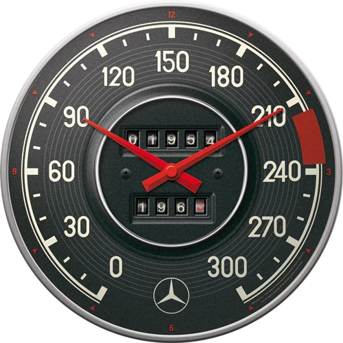 Wandklok Mercedes Tachometer | Nostalgic-Art