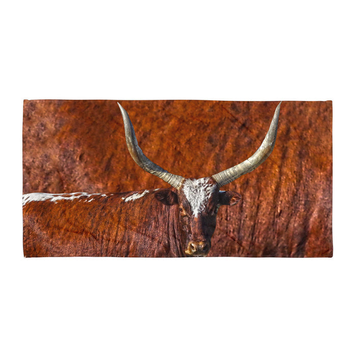 Watusi Blues in Rustic Red Beach Blanket