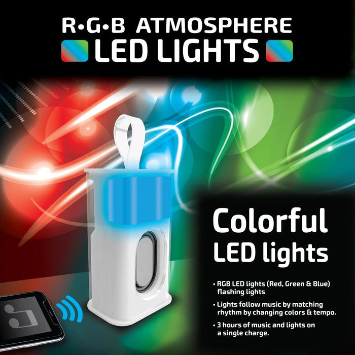 Wireless Speaker Transparent with LED Lights - 6 Pieces Per Retail Ready Display 23870 WHOLESALE