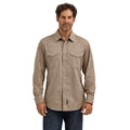 Wrangler Men's Premium Retro Long Sleeve Western Shirt Work Shirts Wrangler Brown/Teal 2XL Reg