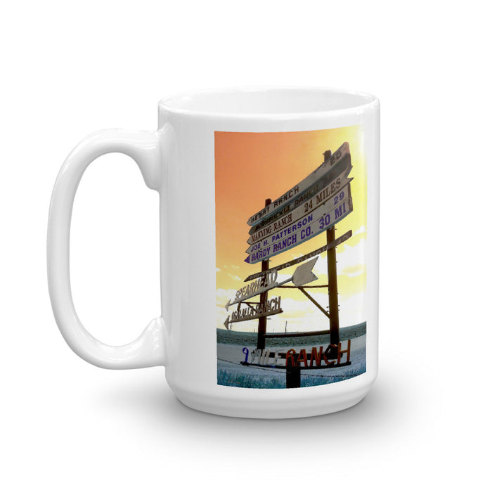 Wyoming Ranch Directions Mug