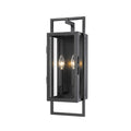Z-Lite Lucian Black 2 Light Outdoor Wall Sconce 598S-BK