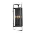 Z-Lite Lucian Black 3 Light Outdoor Wall Sconce 598B-BK